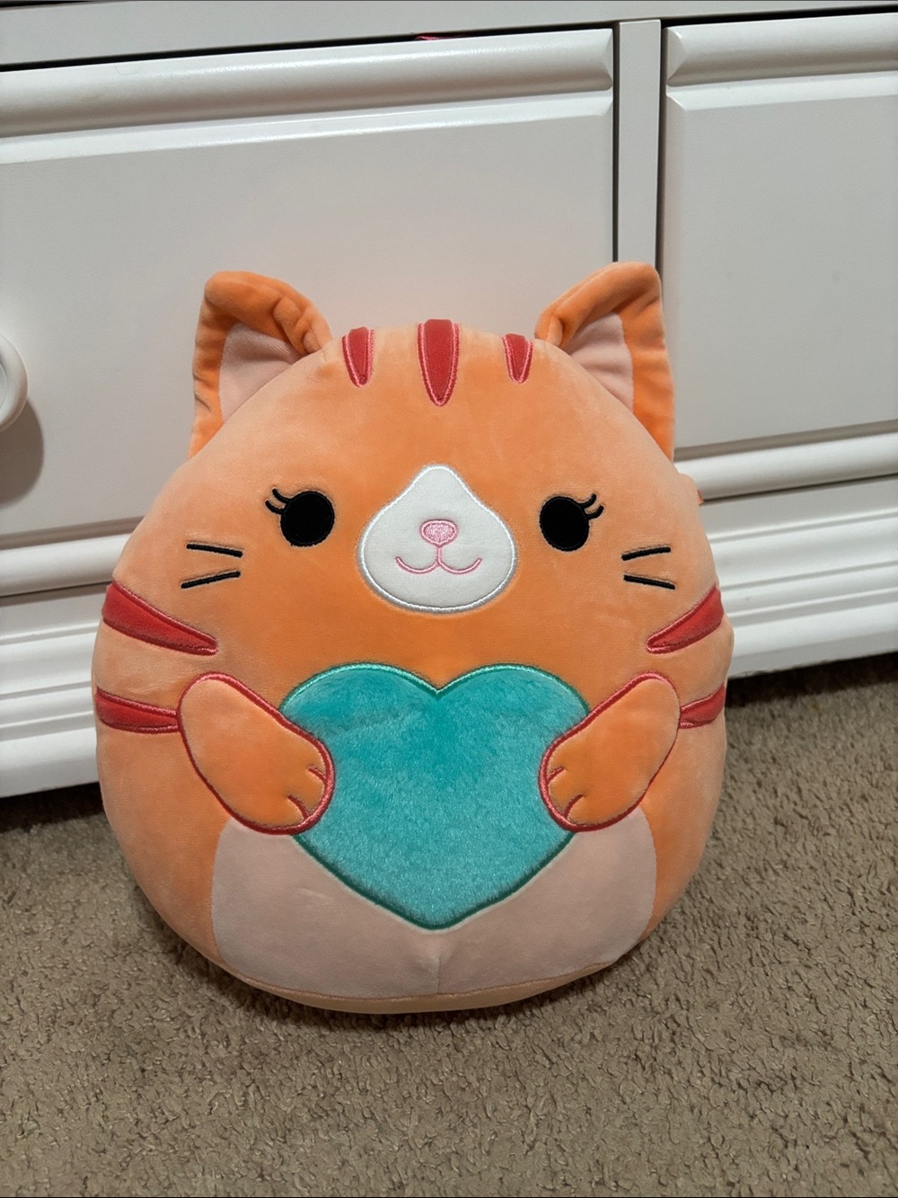 Squishmallows Orange Cat Plush with Tiny Tail